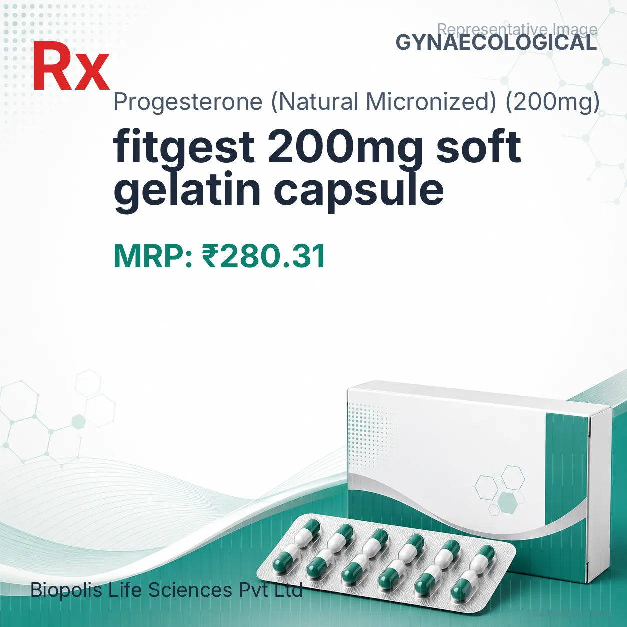 fitgest 200mg soft gelatin capsule Allopathy (Progesterone (Natural Micronized) (200mg)) - Uses in Hindi, Side Effects, Substitutes & Price in India