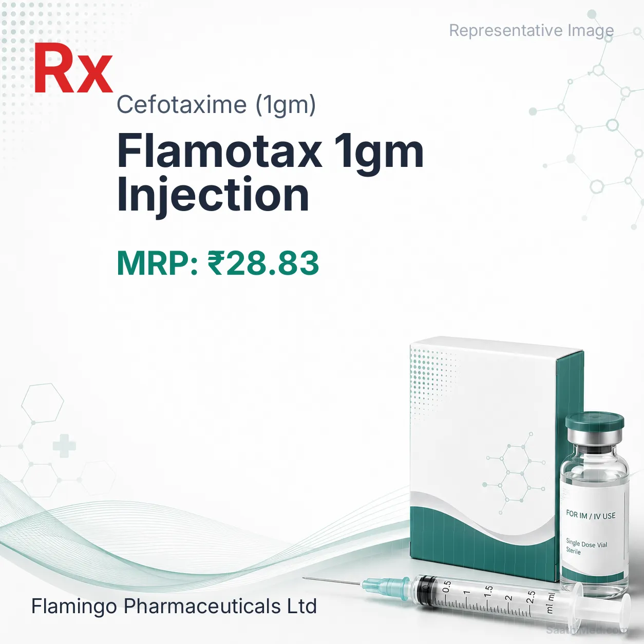 Flamotax 1gm Injection Allopathy (Cefotaxime (1gm)) - Uses in Hindi, Side Effects, Substitutes & Price in India