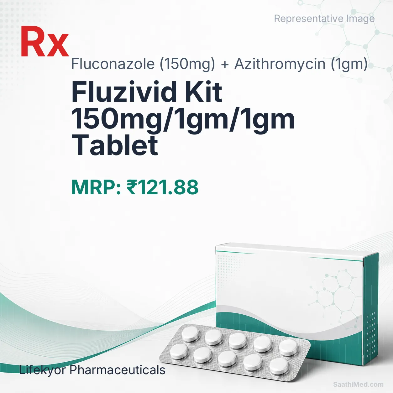 Fluzivid Kit 150mg/1gm/1gm Tablet Allopathy (Fluconazole (150mg)) - Uses in Hindi, Side Effects, Substitutes & Price in India