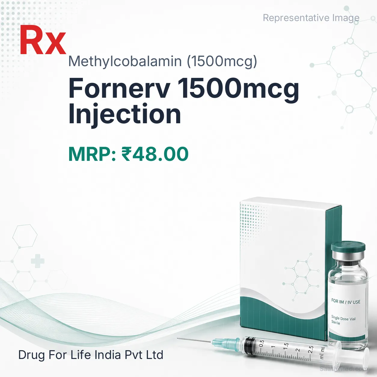 Fornerv 1500mcg Injection - Methylcobalamin (1500mcg) medicine