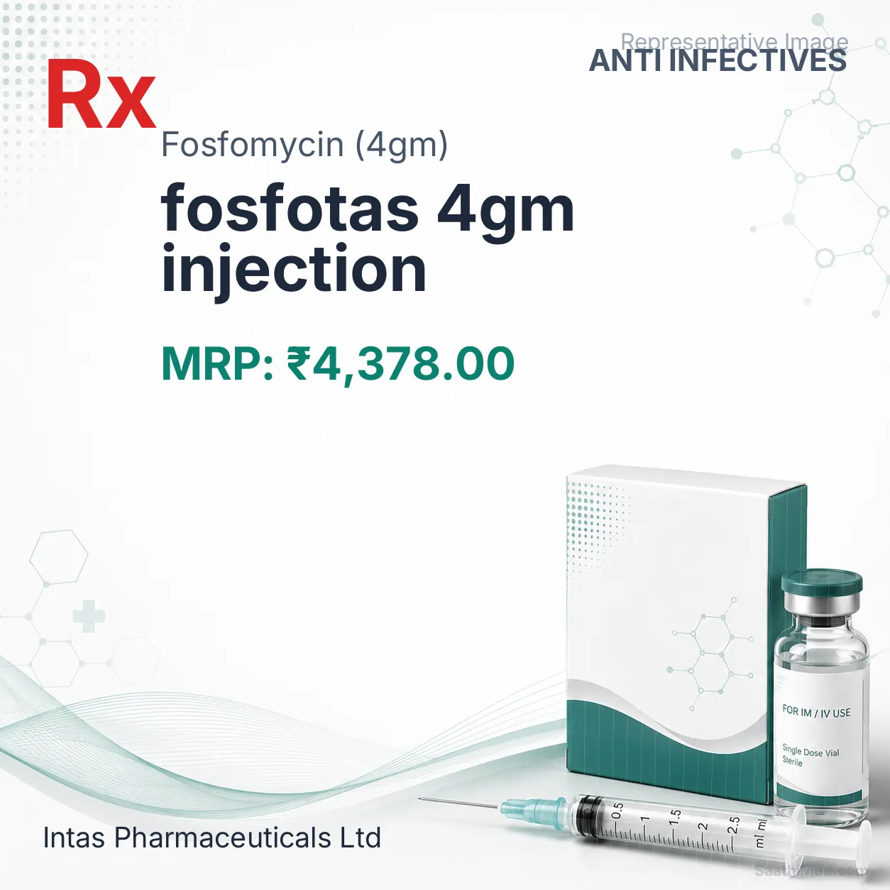 fosfotas 4gm injection Allopathy (Fosfomycin (4gm)) - Uses in Hindi, Side Effects, Substitutes & Price in India