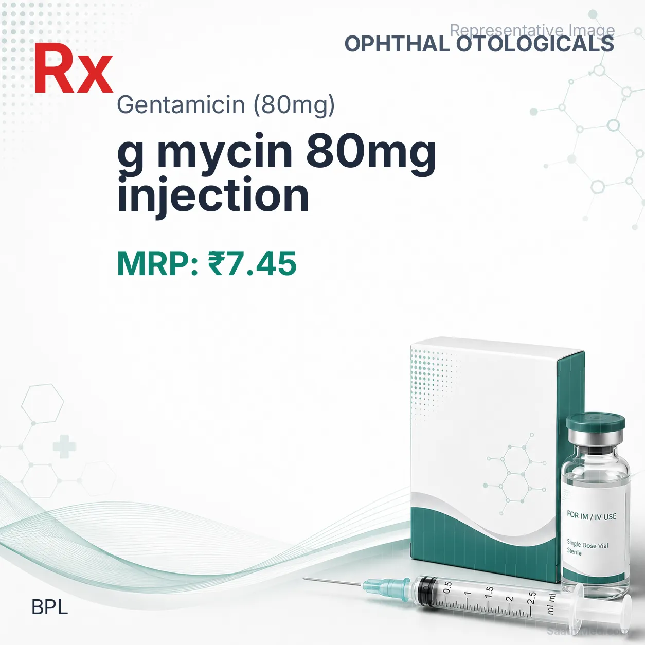 g mycin 80mg injection Allopathy (Gentamicin (80mg)) - Uses in Hindi, Side Effects, Substitutes & Price in India
