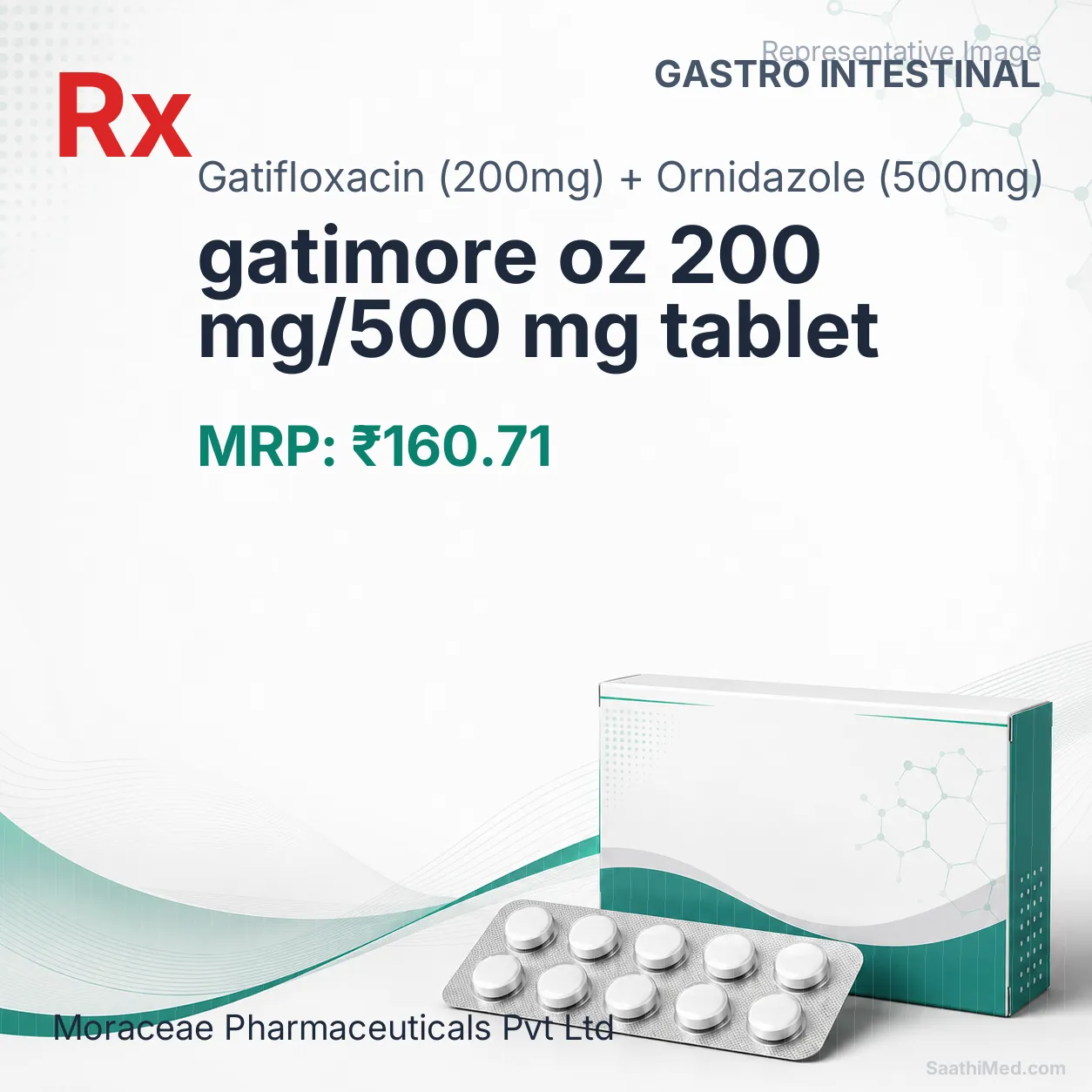 gatimore oz 200 mg/500 mg tablet Allopathy (Gatifloxacin (200mg)) - Uses in Hindi, Side Effects, Substitutes & Price in India