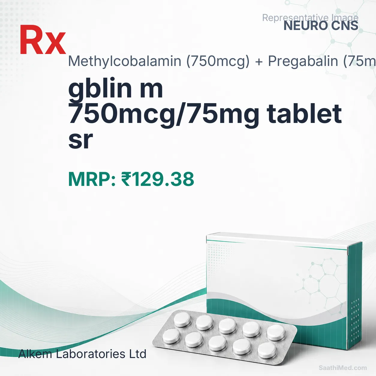 gblin m 750mcg/75mg tablet sr Allopathy (Methylcobalamin (750mcg)) - Uses in Hindi, Side Effects, Substitutes & Price in India