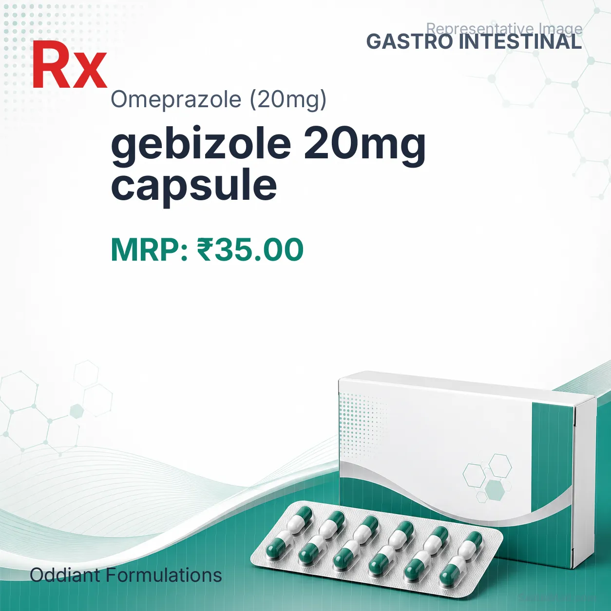 gebizole 20mg capsule Allopathy (Omeprazole (20mg)) - Uses in Hindi, Side Effects, Substitutes & Price in India