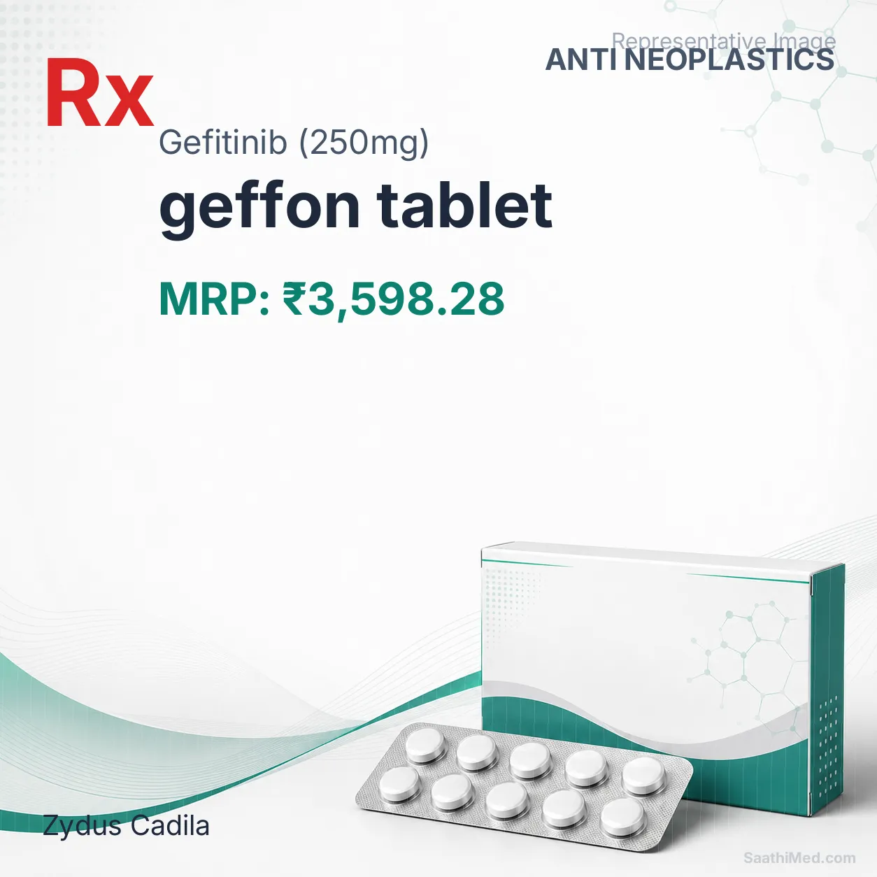 geffon tablet Allopathy (Gefitinib (250mg)) - Uses in Hindi, Side Effects, Substitutes & Price in India