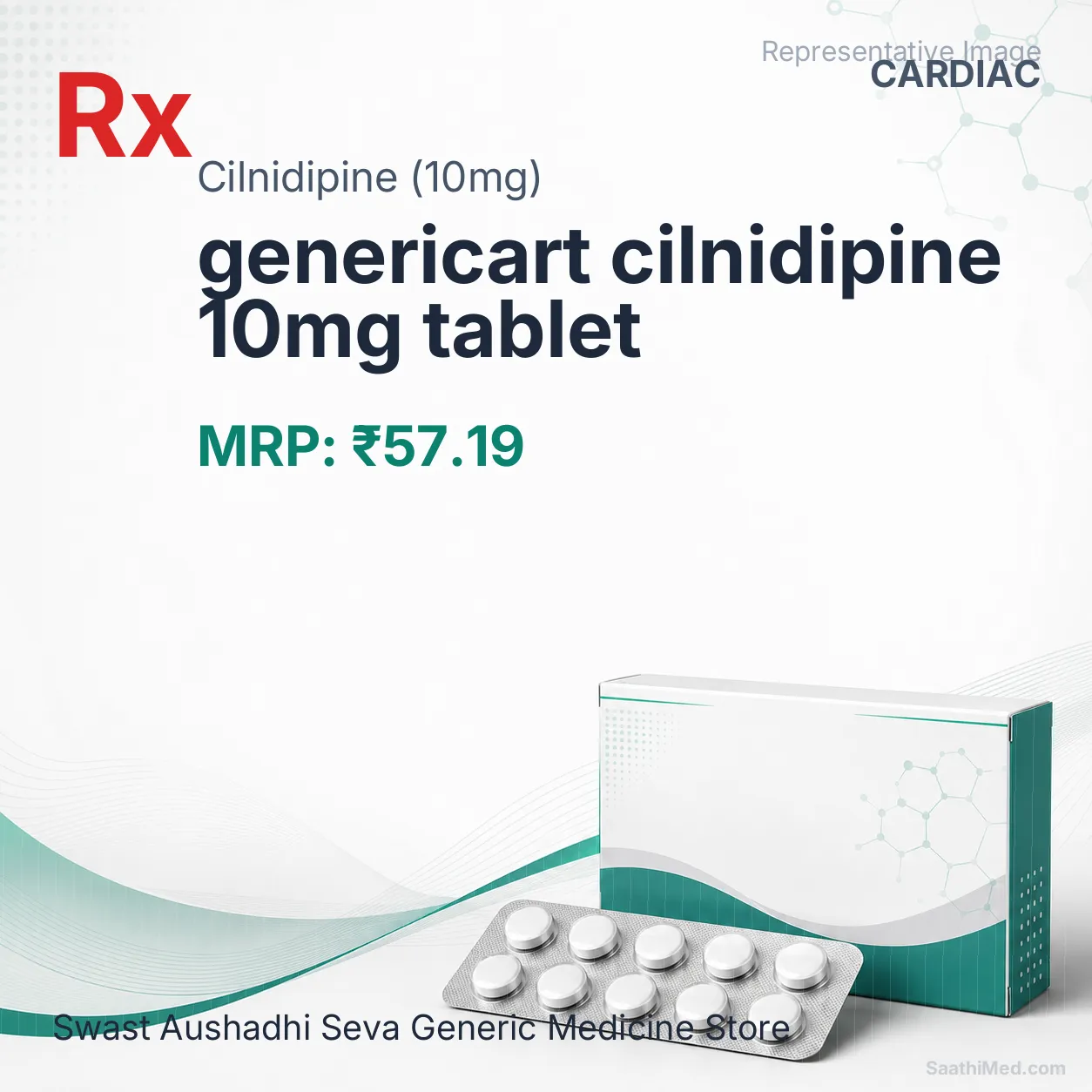 genericart cilnidipine 10mg tablet Allopathy (Cilnidipine (10mg)) - Uses in Hindi, Side Effects, Substitutes & Price in India