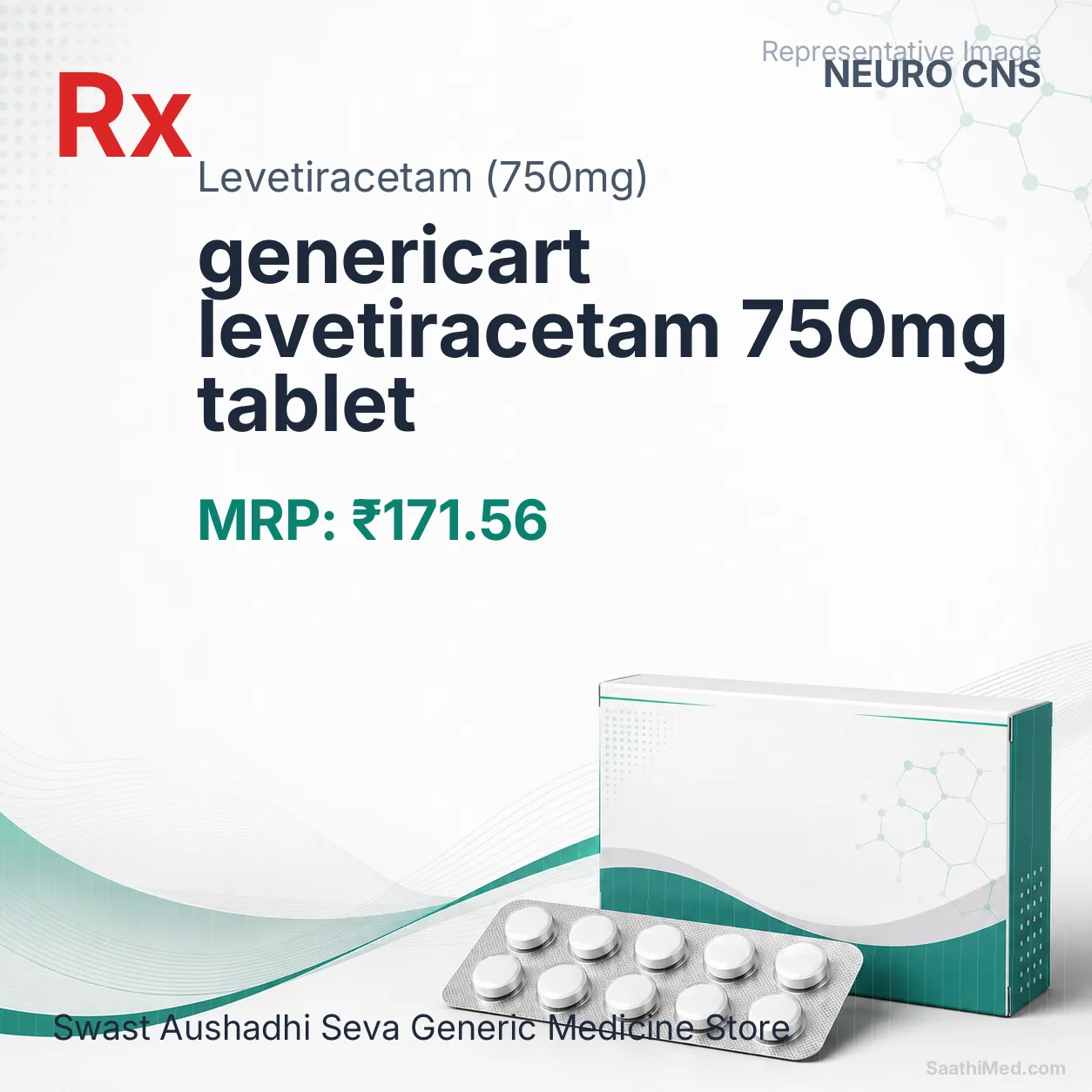 genericart levetiracetam 750mg tablet Allopathy (Levetiracetam (750mg)) - Uses in Hindi, Side Effects, Substitutes & Price in India