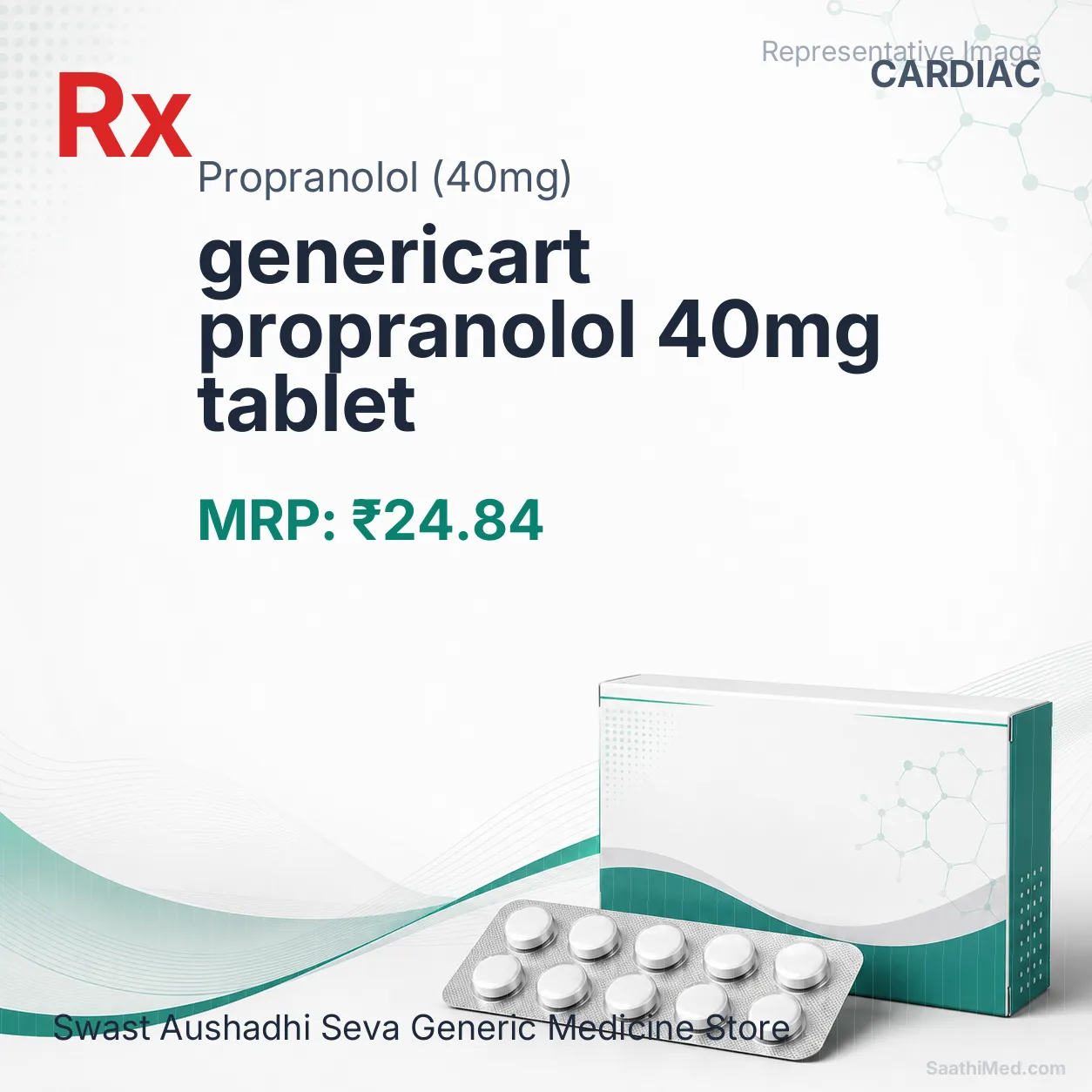genericart propranolol 40mg tablet Allopathy (Propranolol (40mg)) - Uses in Hindi, Side Effects, Substitutes & Price in India