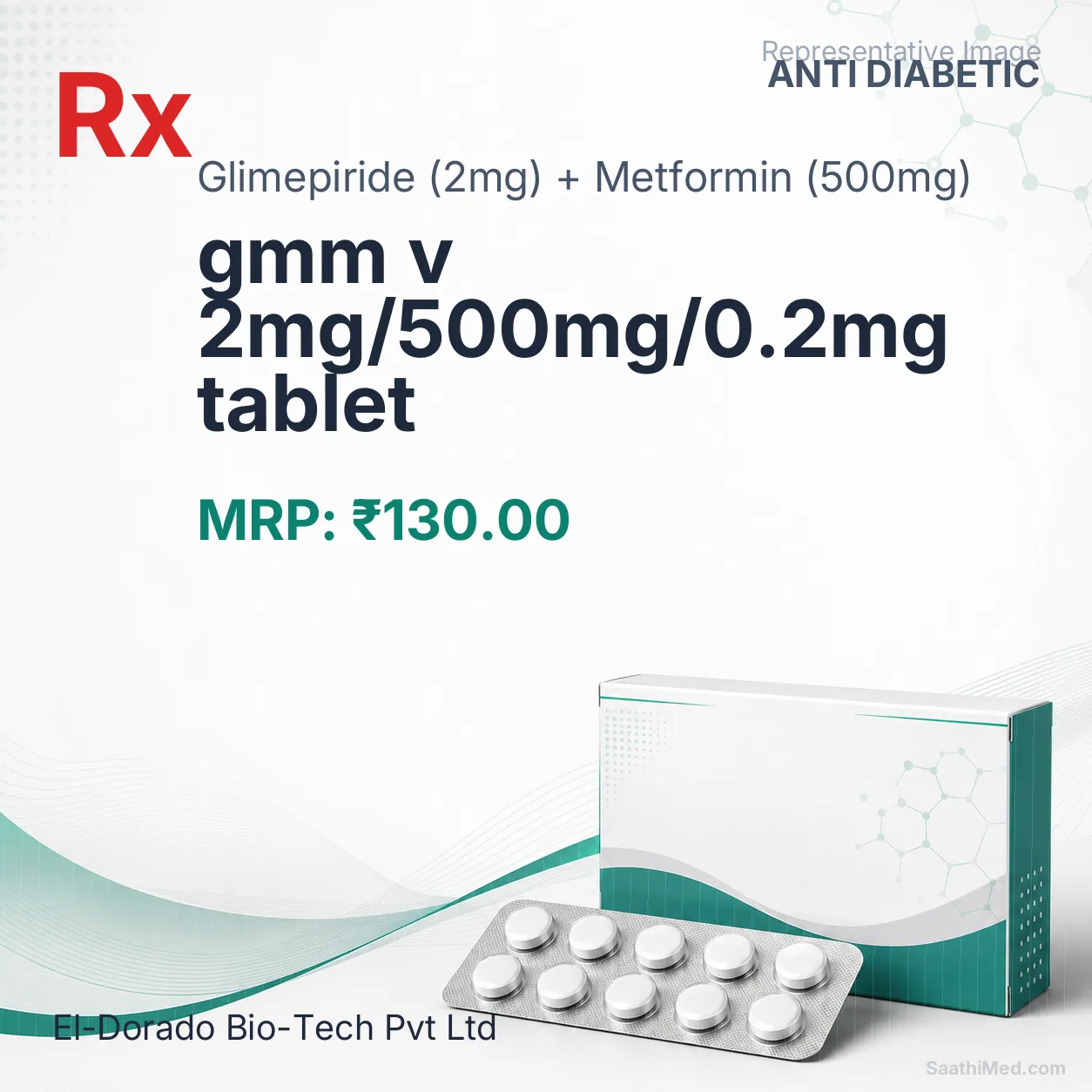 gmm v 2mg/500mg/0.2mg tablet Allopathy (Glimepiride (2mg)) - Uses in Hindi, Side Effects, Substitutes & Price in India