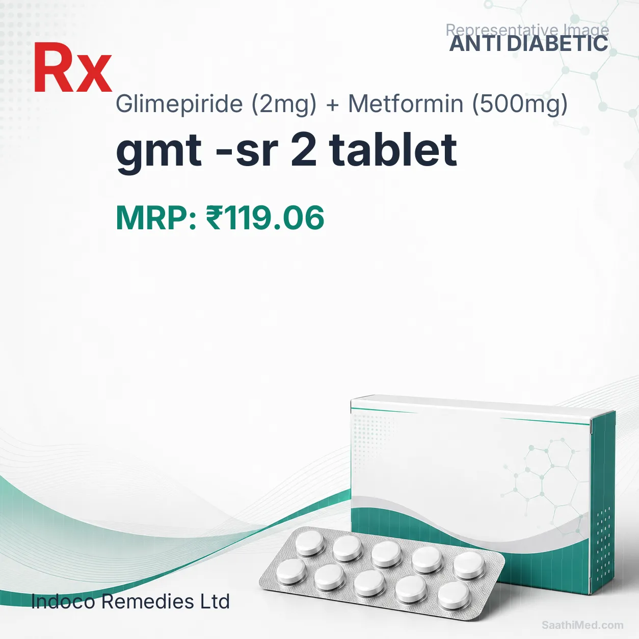 gmt -sr 2 tablet Allopathy (Glimepiride (2mg)) - Uses in Hindi, Side Effects, Substitutes & Price in India