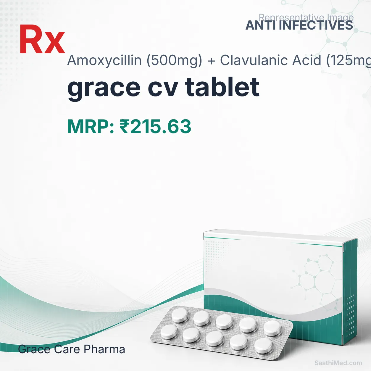 grace cv tablet Allopathy (Amoxycillin (500mg)) - Uses in Hindi, Side Effects, Substitutes & Price in India