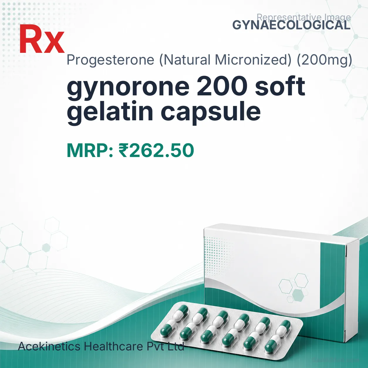gynorone 200 soft gelatin capsule Allopathy (Progesterone (Natural Micronized) (200mg)) - Uses in Hindi, Side Effects, Substitutes & Price in India