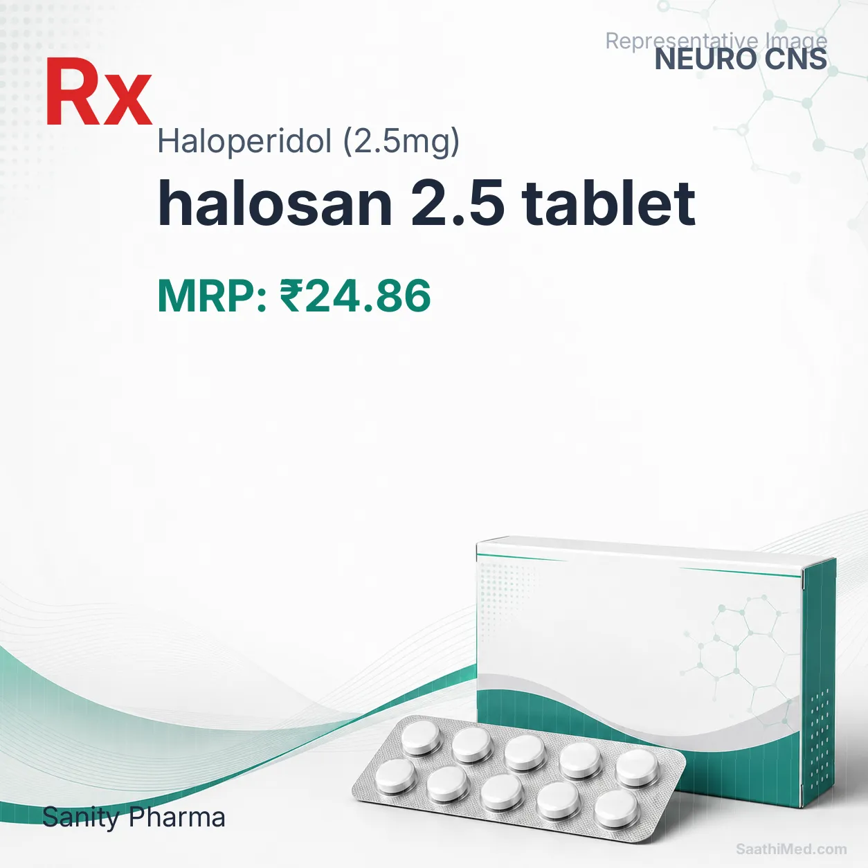 halosan 2.5 tablet Allopathy (Haloperidol (2.5mg)) - Uses in Hindi, Side Effects, Substitutes & Price in India