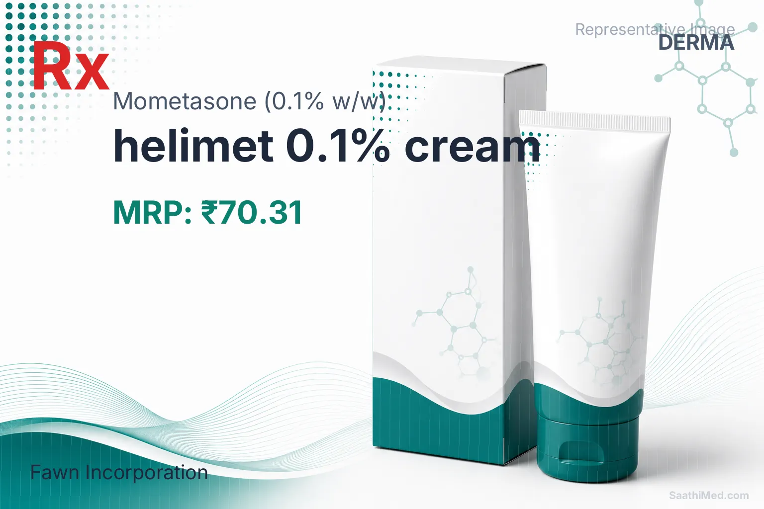helimet 0.1% cream Allopathy (Mometasone (0.1% w/w)) - Uses in Hindi, Side Effects, Substitutes & Price in India