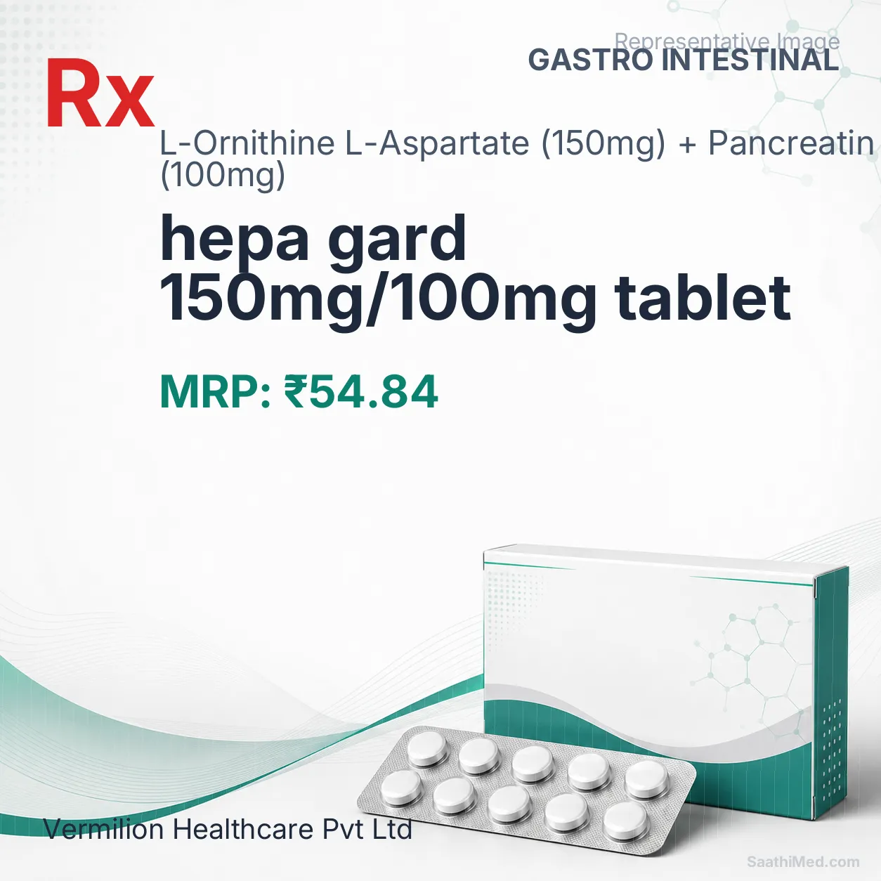 hepa gard 150mg/100mg tablet Allopathy (L-Ornithine L-Aspartate (150mg)) - Uses in Hindi, Side Effects, Substitutes & Price in India