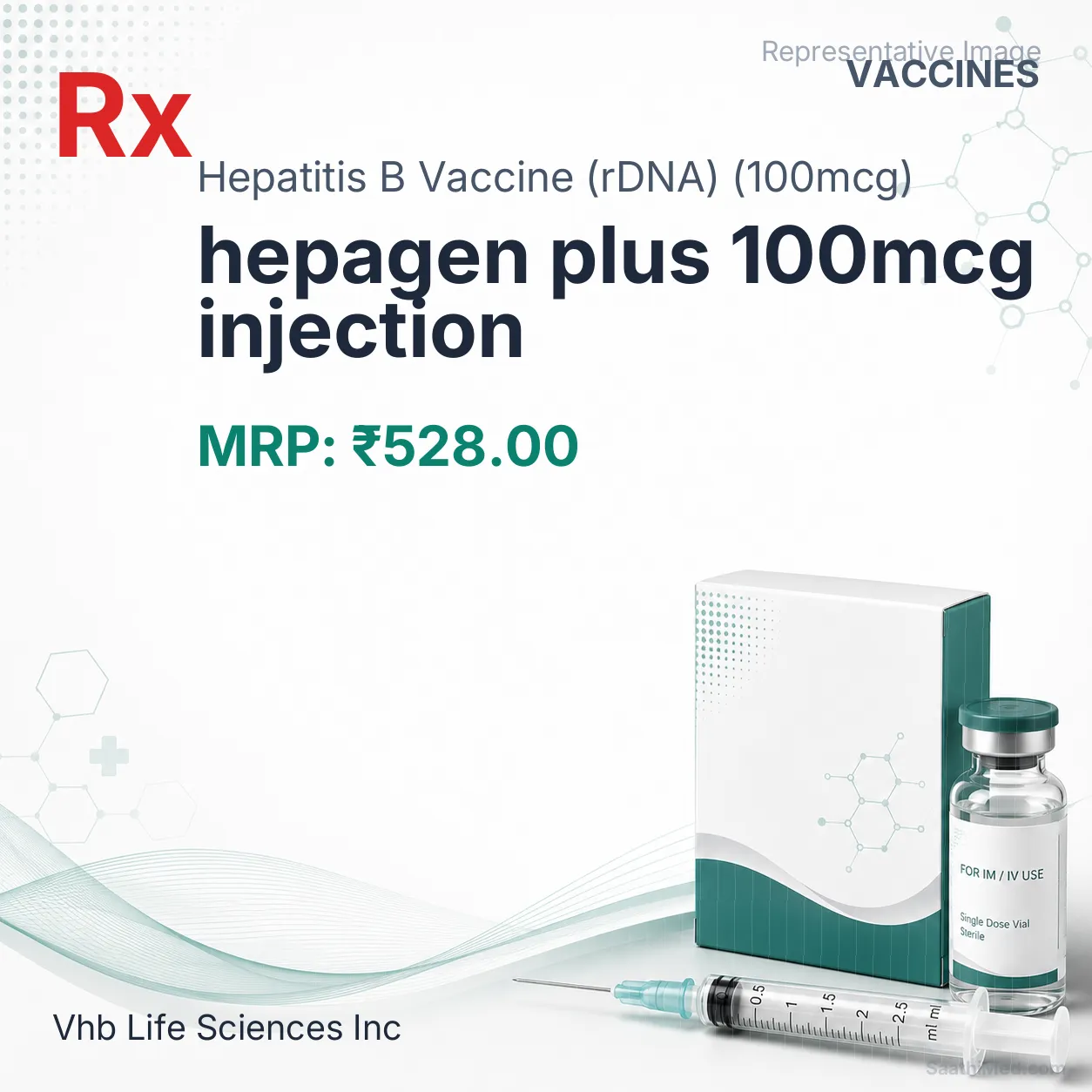 hepagen plus 100mcg injection Allopathy (Hepatitis B Vaccine (rDNA) (100mcg)) - Uses in Hindi, Side Effects, Substitutes & Price in India