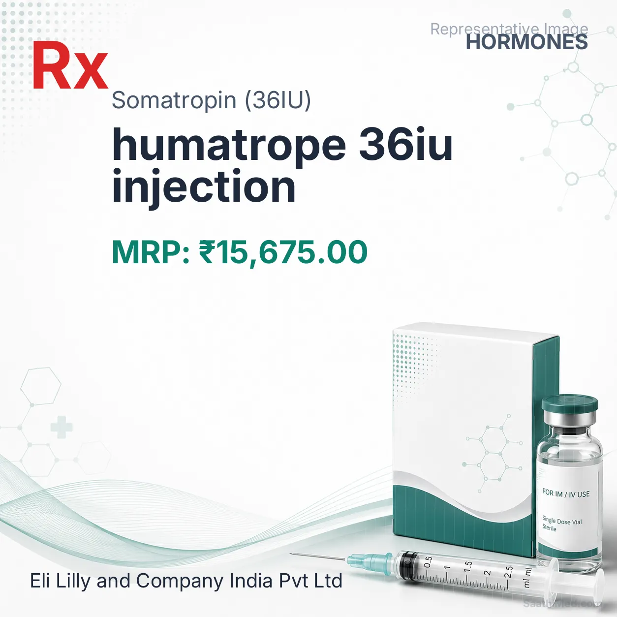 humatrope 36iu injection Allopathy (Somatropin (36IU)) - Uses in Hindi, Side Effects, Substitutes & Price in India