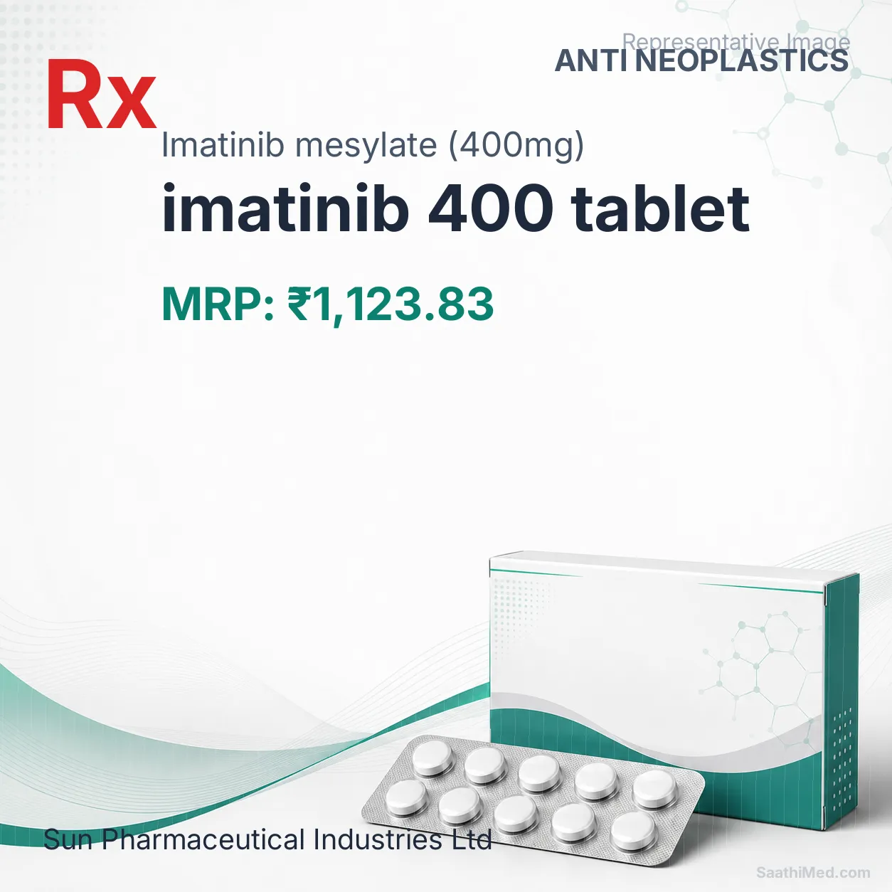 imatinib 400 tablet Allopathy (Imatinib mesylate (400mg)) - Uses in Hindi, Side Effects, Substitutes & Price in India