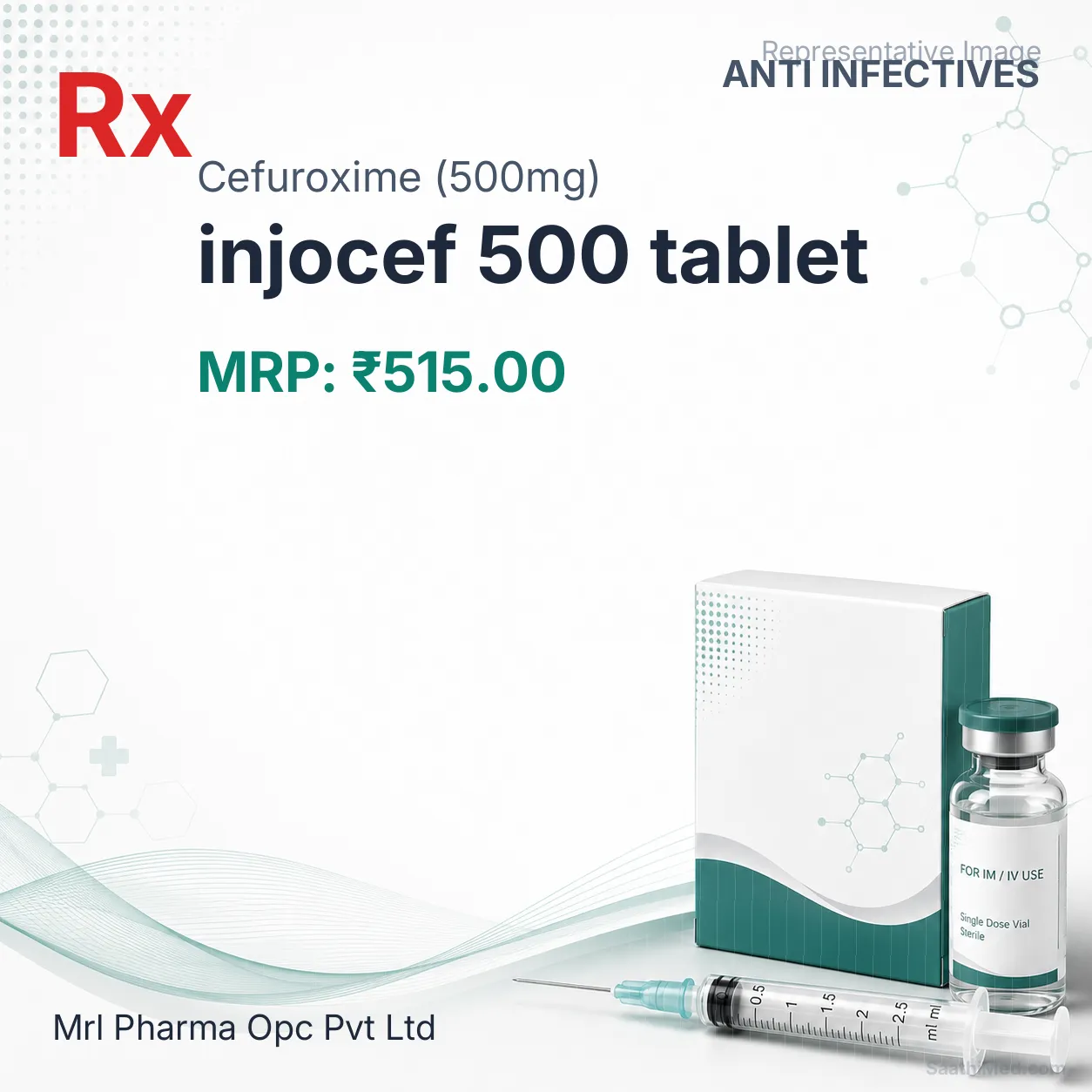 injocef 500 tablet Allopathy (Cefuroxime (500mg)) - Uses in Hindi, Side Effects, Substitutes & Price in India