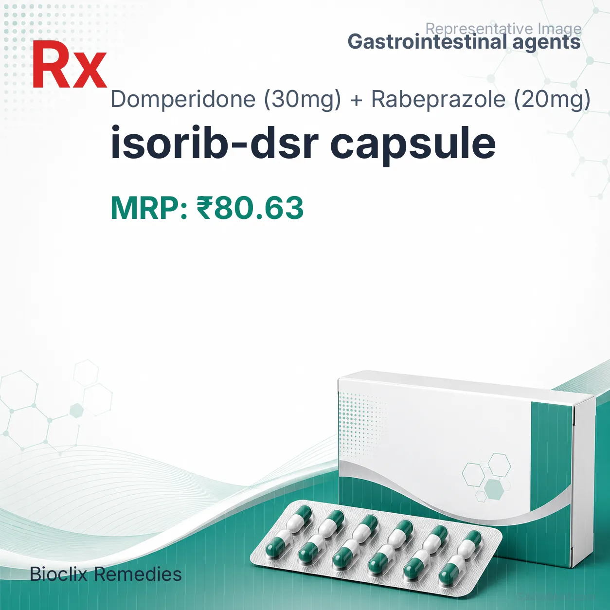 isorib-dsr capsule Allopathy (Domperidone (30mg)) - Uses in Hindi, Side Effects, Substitutes & Price in India