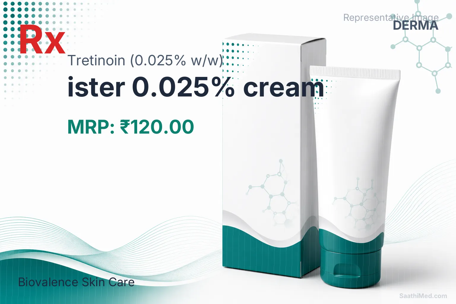ister 0.025% cream Allopathy (Tretinoin (0.025% w/w)) - Uses in Hindi, Side Effects, Substitutes & Price in India