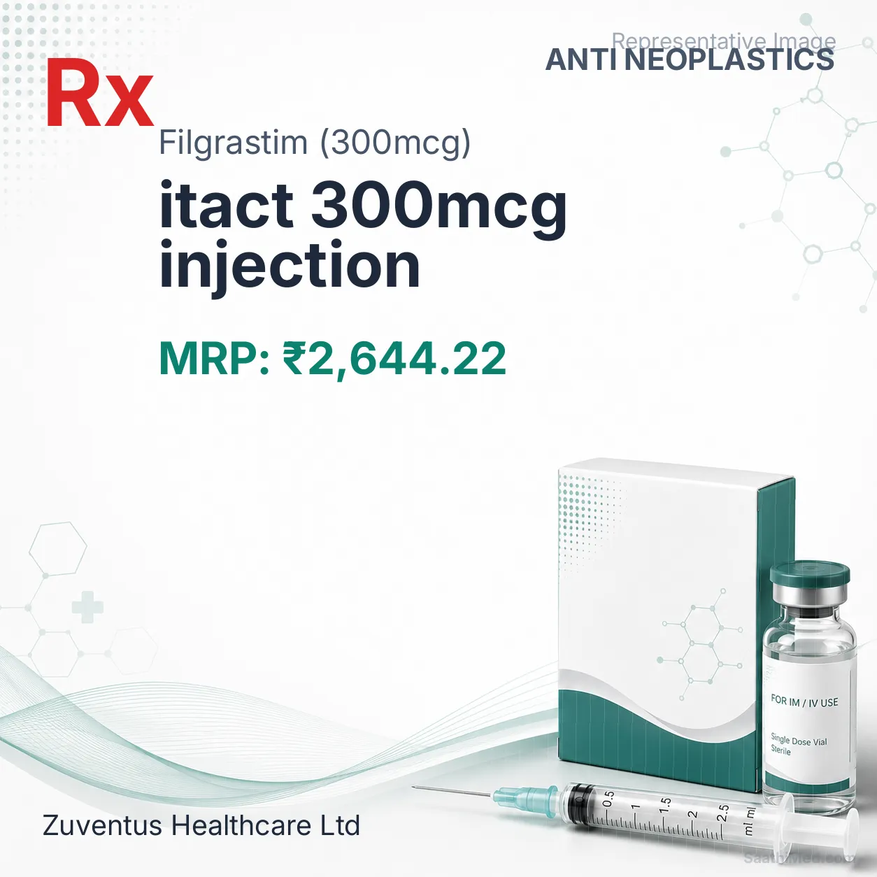 itact 300mcg injection Allopathy (Filgrastim (300mcg)) - Uses in Hindi, Side Effects, Substitutes & Price in India