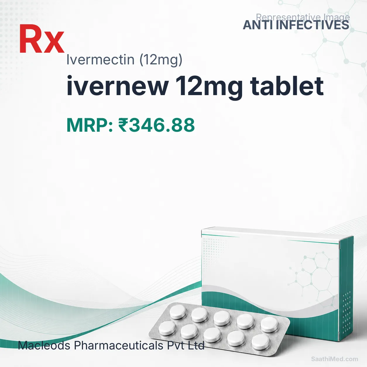 ivernew 12mg tablet Allopathy (Ivermectin (12mg)) - Uses in Hindi, Side Effects, Substitutes & Price in India
