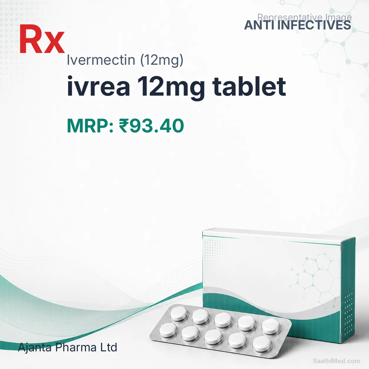 ivrea 12mg tablet Allopathy (Ivermectin (12mg)) - Uses in Hindi, Side Effects, Substitutes & Price in India