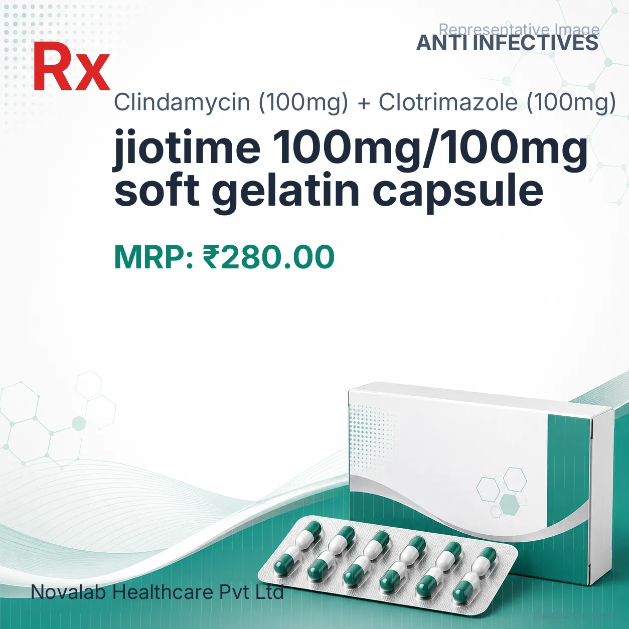 jiotime 100mg/100mg soft gelatin capsule Allopathy (Clindamycin (100mg)) - Uses in Hindi, Side Effects, Substitutes & Price in India