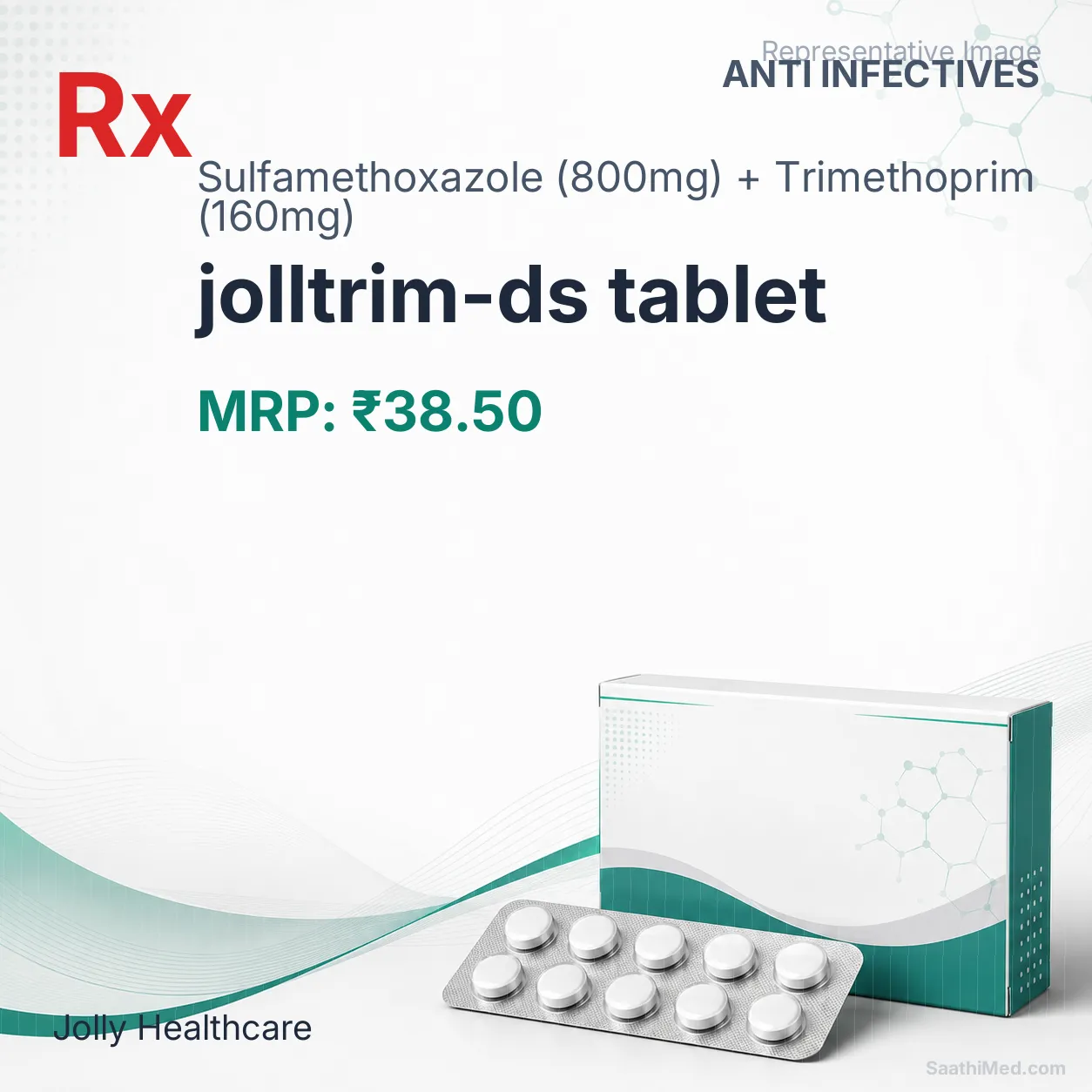 jolltrim-ds tablet Allopathy (Sulfamethoxazole (800mg)) - Uses in Hindi, Side Effects, Substitutes & Price in India