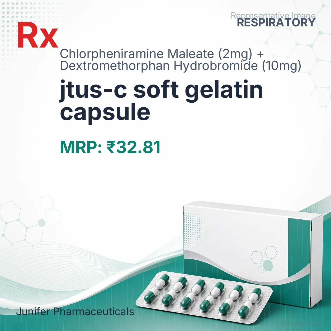 jtus-c soft gelatin capsule Allopathy (Chlorpheniramine Maleate (2mg)) - Uses in Hindi, Side Effects, Substitutes & Price in India