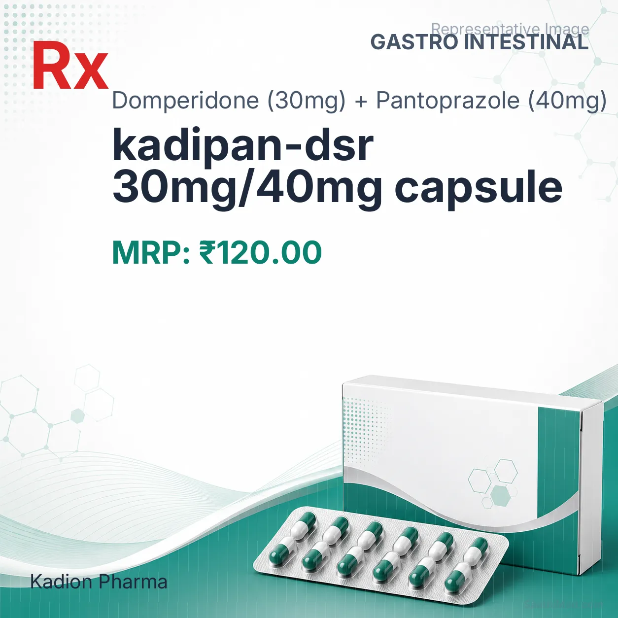 kadipan-dsr 30mg/40mg capsule Allopathy (Domperidone (30mg)) - Uses in Hindi, Side Effects, Substitutes & Price in India