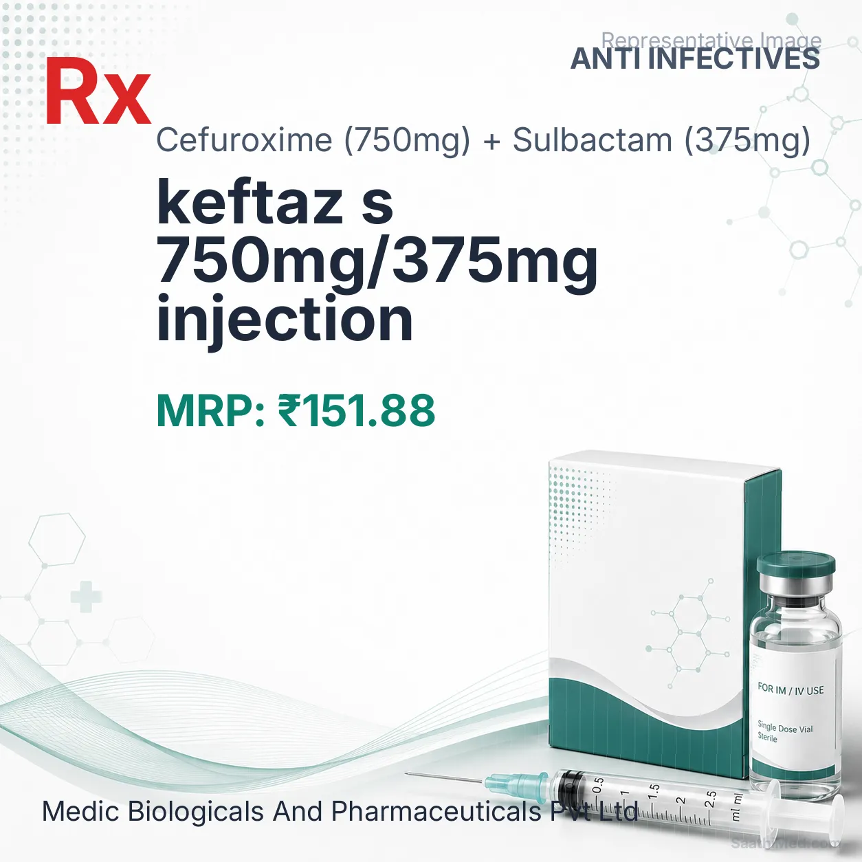 keftaz s 750mg/375mg injection Allopathy (Cefuroxime (750mg)) - Uses in Hindi, Side Effects, Substitutes & Price in India