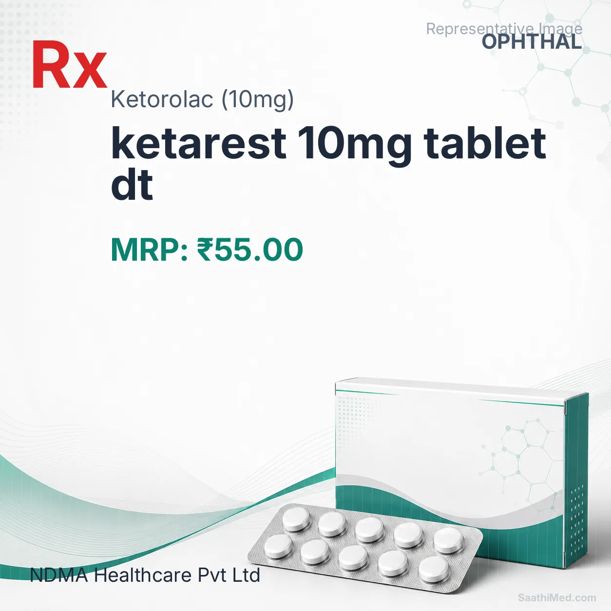 ketarest 10mg tablet dt Allopathy (Ketorolac (10mg)) - Uses in Hindi, Side Effects, Substitutes & Price in India