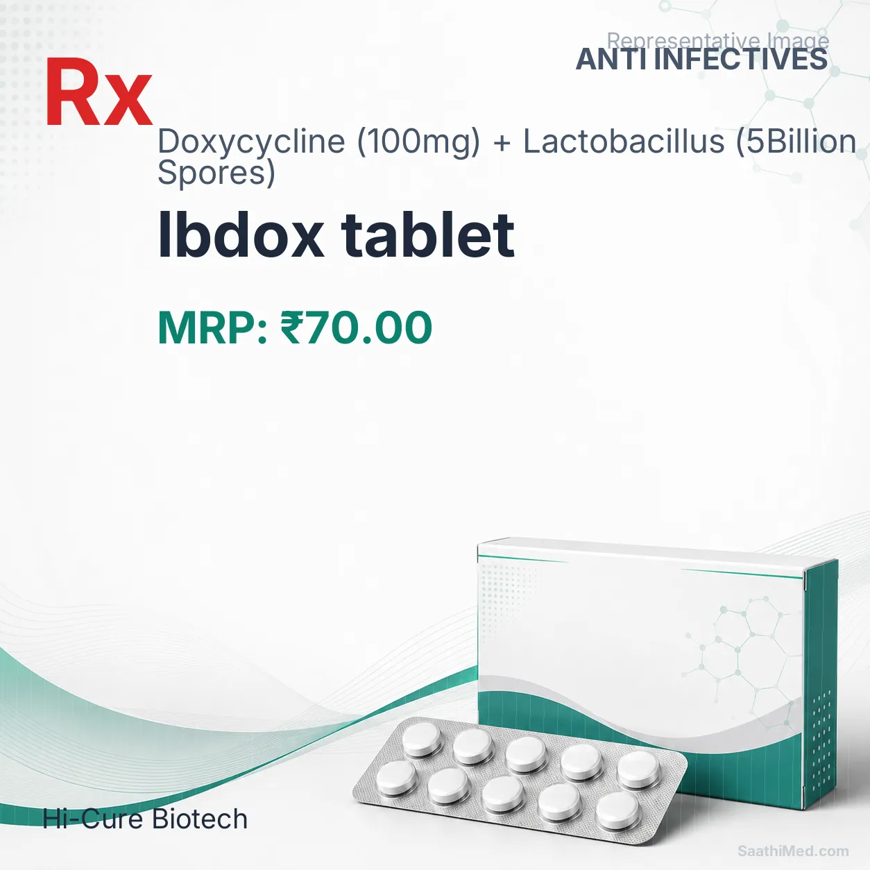 lbdox tablet Allopathy (Doxycycline (100mg)) - Uses in Hindi, Side Effects, Substitutes & Price in India