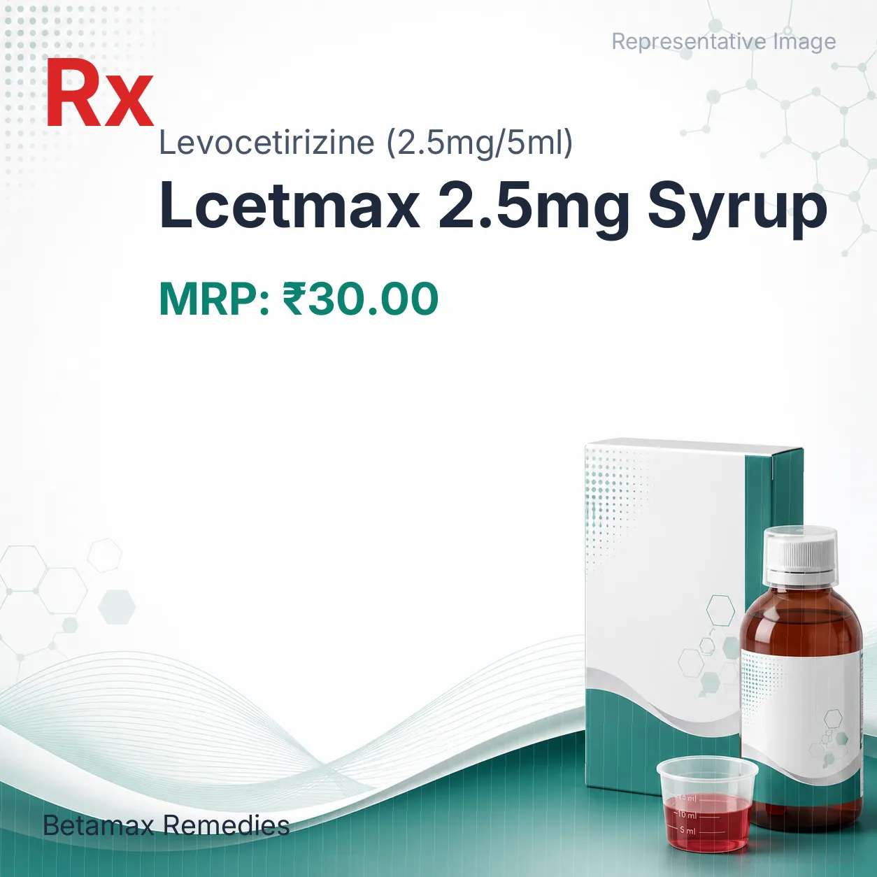 Lcetmax 2.5mg Syrup Allopathy (Levocetirizine (2.5mg/5ml)) - Uses in Hindi, Side Effects, Substitutes & Price in India