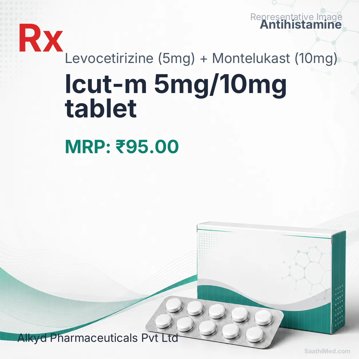 lcut-m 5mg/10mg tablet Allopathy (Levocetirizine (5mg)) - Uses in Hindi, Side Effects, Substitutes & Price in India