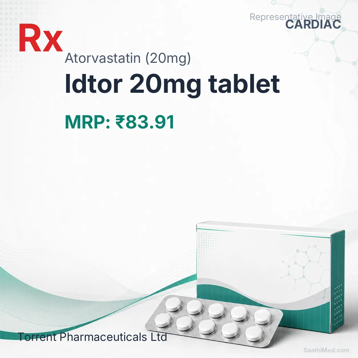 ldtor 20mg tablet Allopathy (Atorvastatin (20mg)) - Uses in Hindi, Side Effects, Substitutes & Price in India