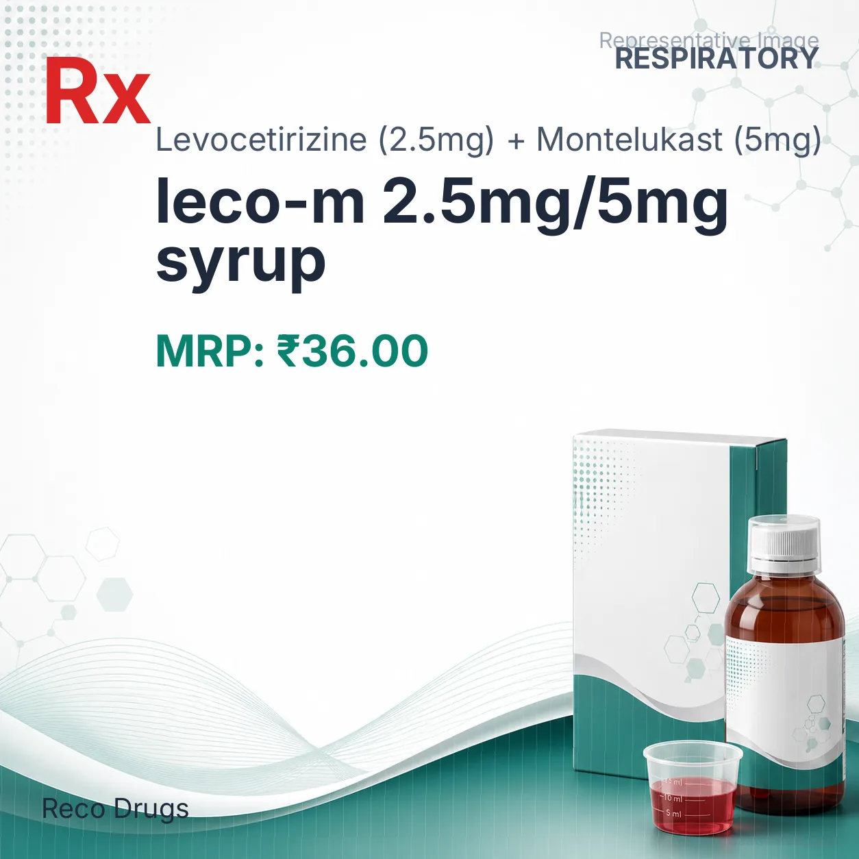 leco-m 2.5mg/5mg syrup Allopathy (Levocetirizine (2.5mg)) - Uses in Hindi, Side Effects, Substitutes & Price in India