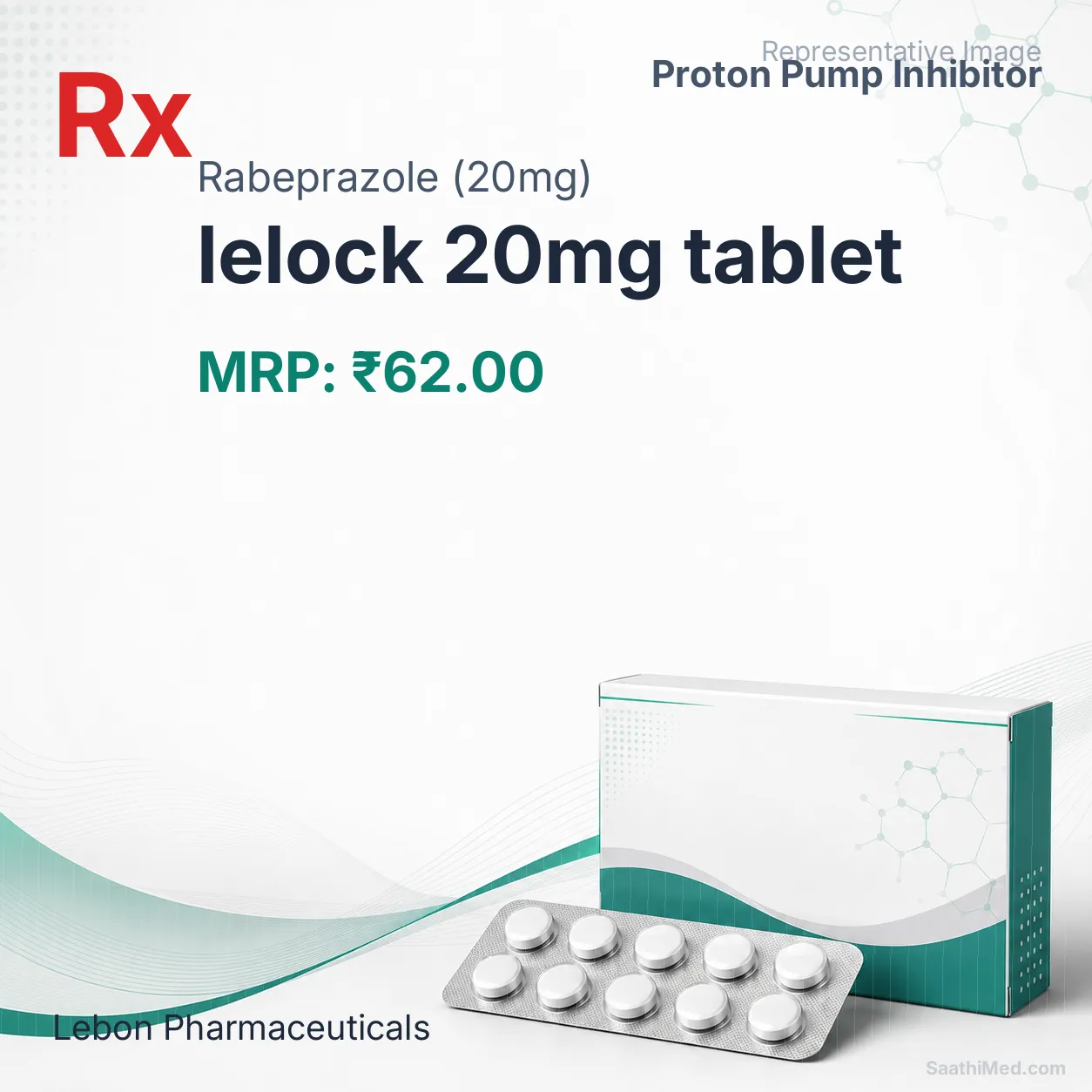 lelock 20mg tablet Allopathy (Rabeprazole (20mg)) - Uses in Hindi, Side Effects, Substitutes & Price in India