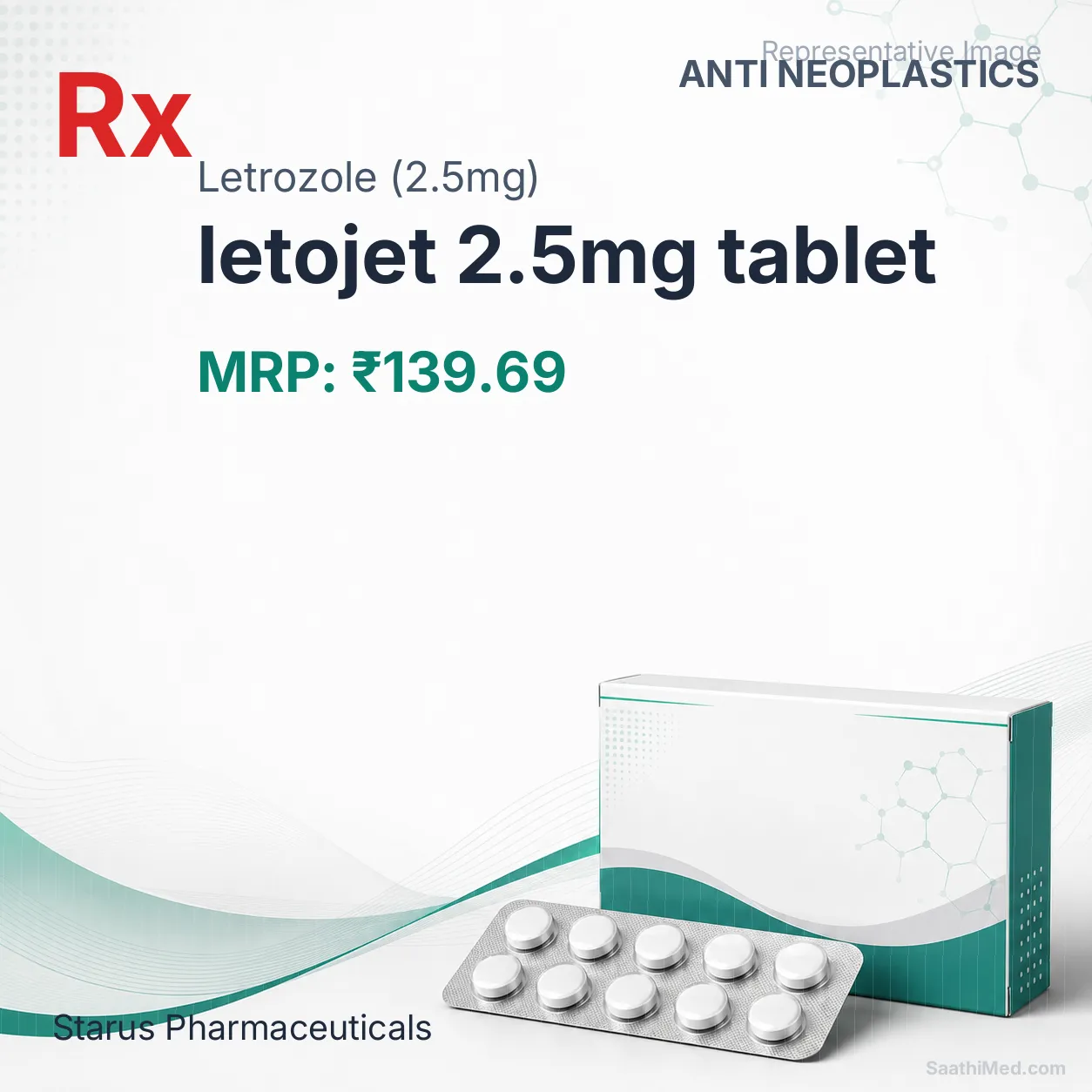 letojet 2.5mg tablet Allopathy (Letrozole (2.5mg)) - Uses in Hindi, Side Effects, Substitutes & Price in India