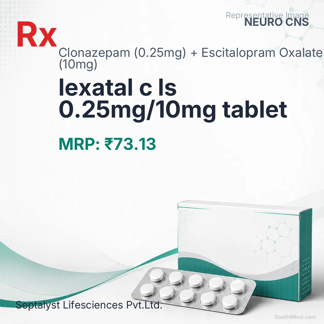 lexatal c ls 0.25mg/10mg tablet Allopathy (Clonazepam (0.25mg)) - Uses in Hindi, Side Effects, Substitutes & Price in India