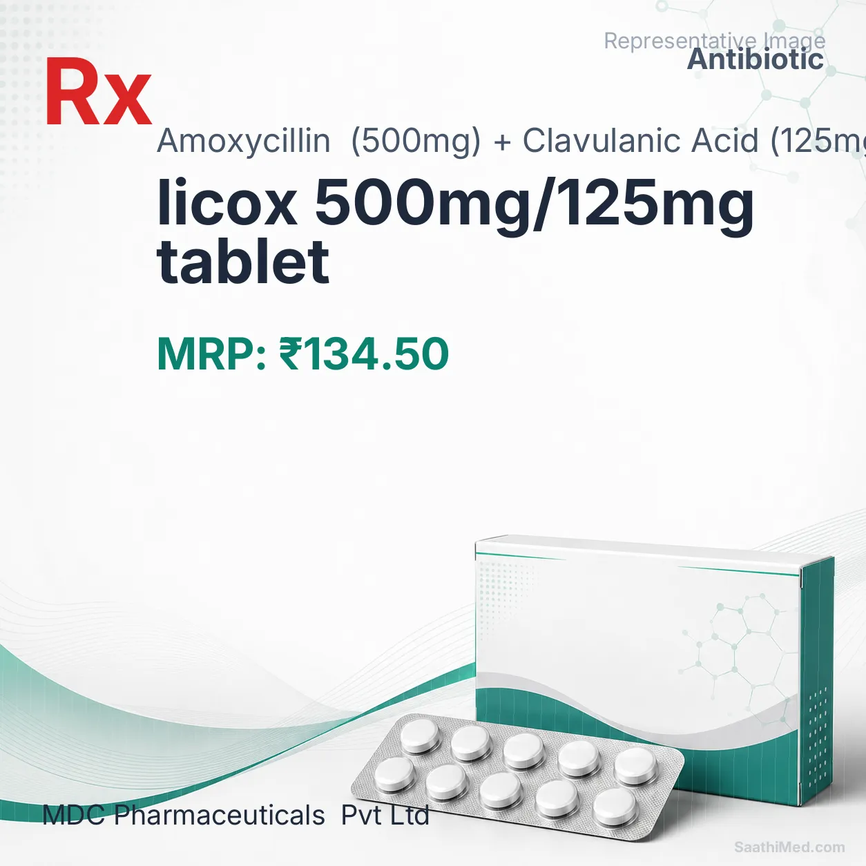 licox 500mg/125mg tablet Allopathy (Amoxycillin (500mg)) - Uses in Hindi, Side Effects, Substitutes & Price in India
