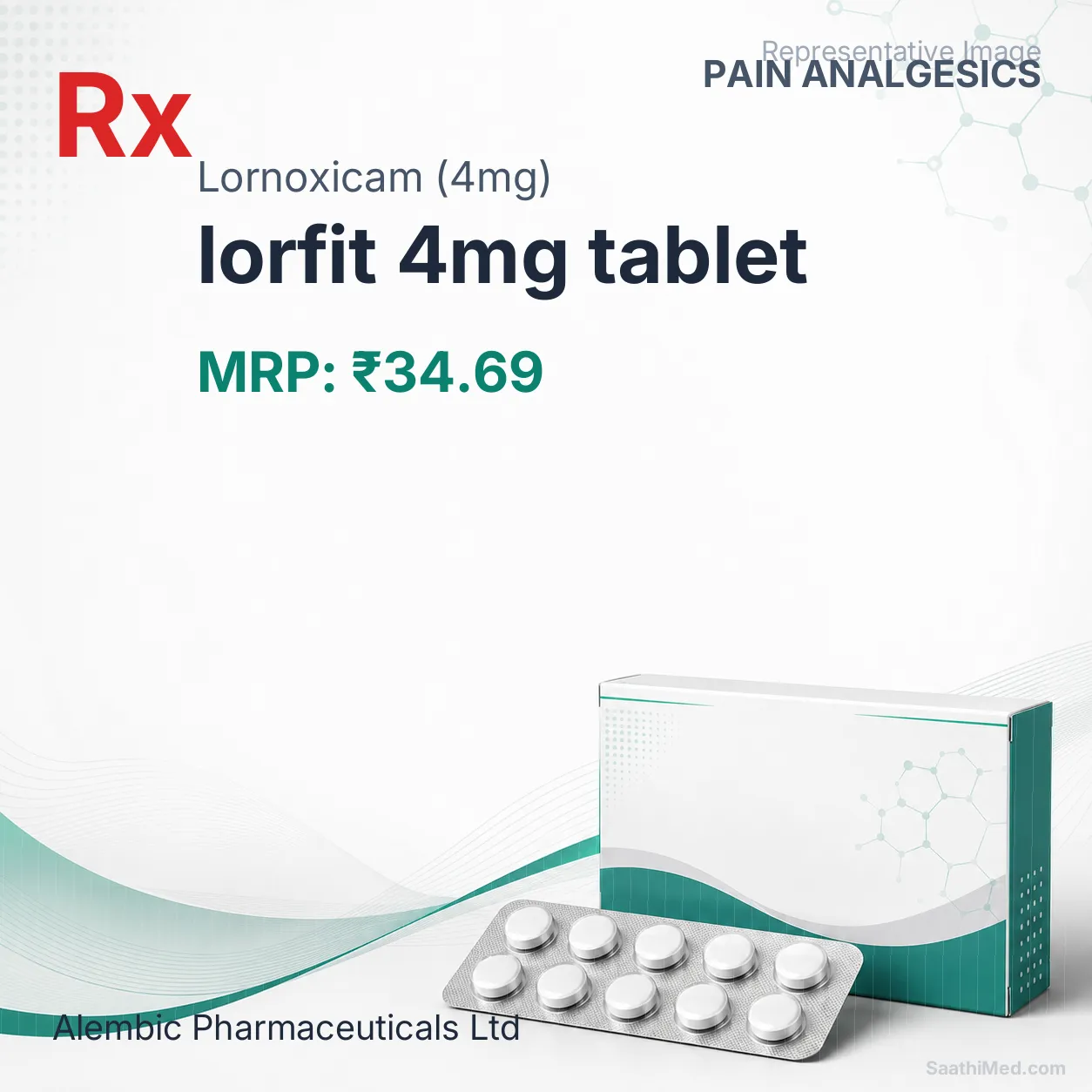 lorfit 4mg tablet Allopathy (Lornoxicam (4mg)) - Uses in Hindi, Side Effects, Substitutes & Price in India