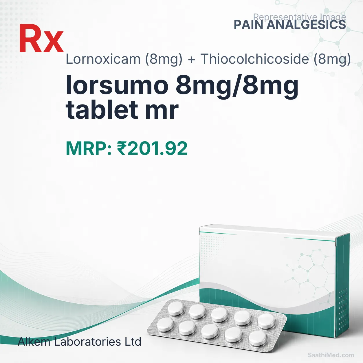 lorsumo 8mg/8mg tablet mr Allopathy (Lornoxicam (8mg)) - Uses in Hindi, Side Effects, Substitutes & Price in India