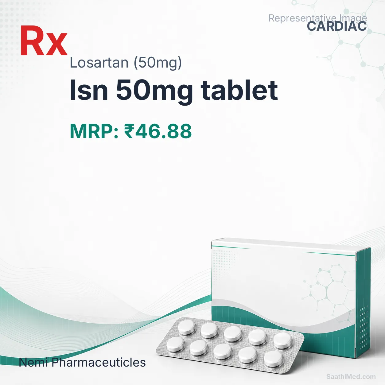 lsn 50mg tablet Allopathy (Losartan (50mg)) - Uses in Hindi, Side Effects, Substitutes & Price in India