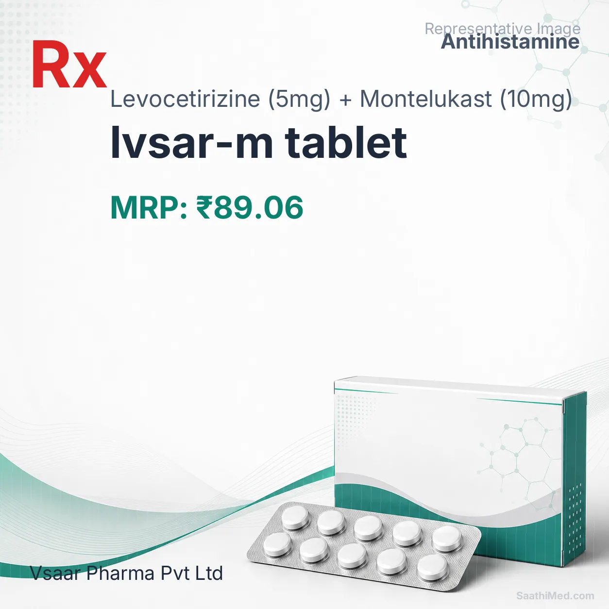 lvsar-m tablet Allopathy (Levocetirizine (5mg)) - Uses in Hindi, Side Effects, Substitutes & Price in India