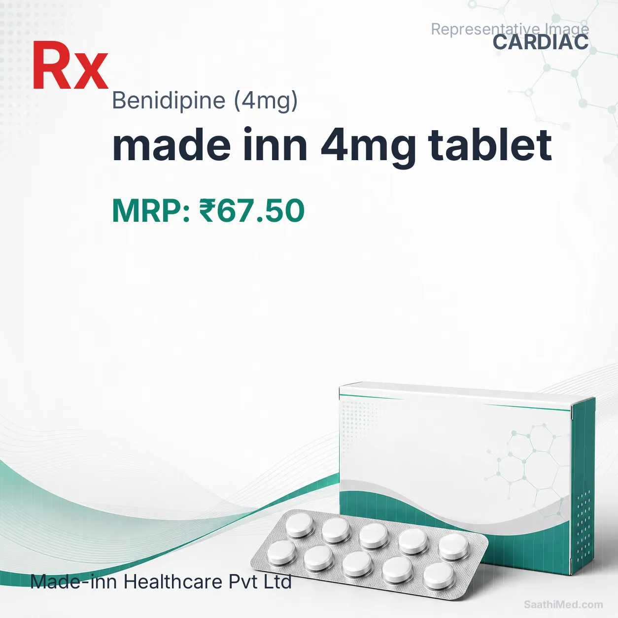 made inn 4mg tablet Allopathy (Benidipine (4mg)) - Uses in Hindi, Side Effects, Substitutes & Price in India