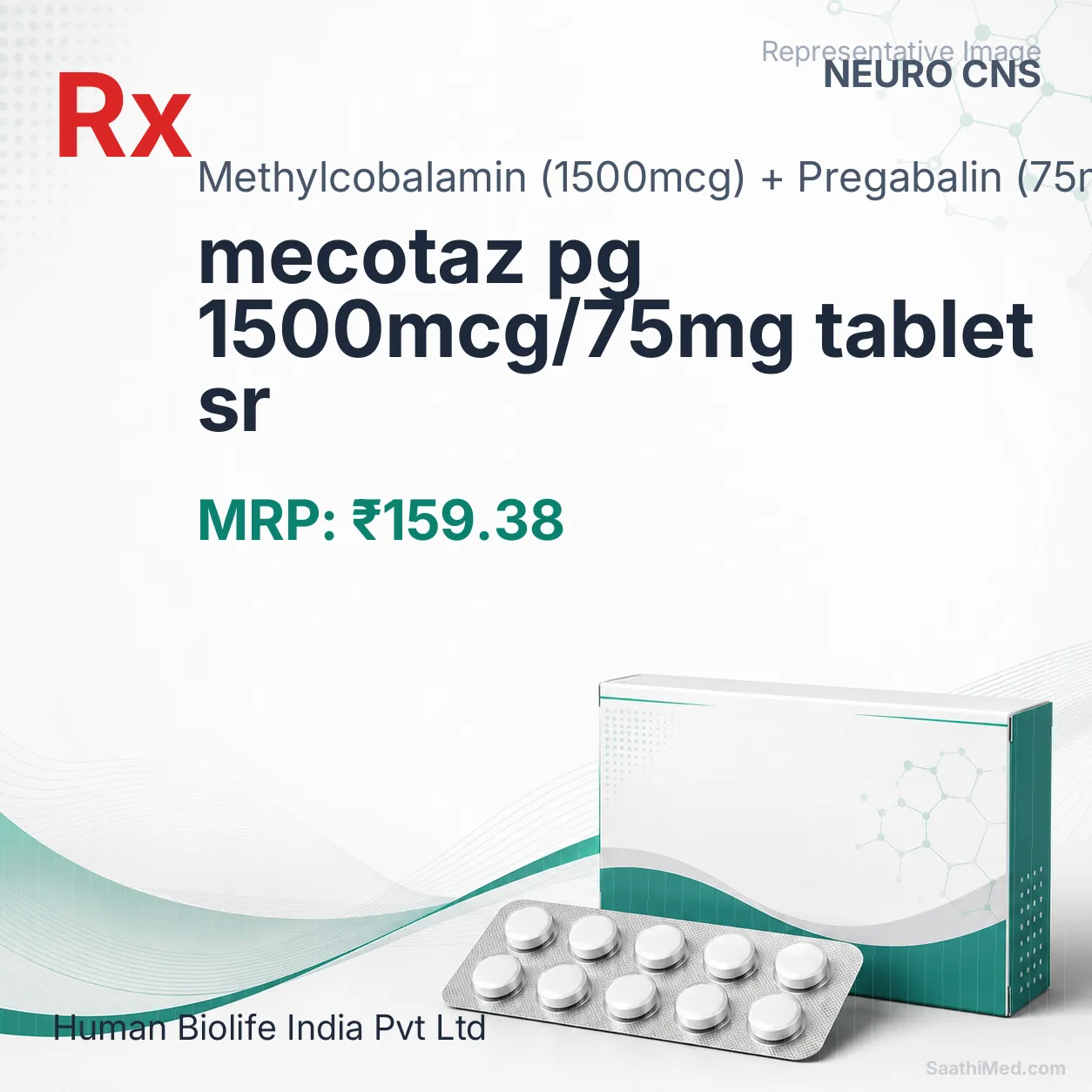 mecotaz pg 1500mcg/75mg tablet sr Allopathy (Methylcobalamin (1500mcg)) - Uses in Hindi, Side Effects, Substitutes & Price in India